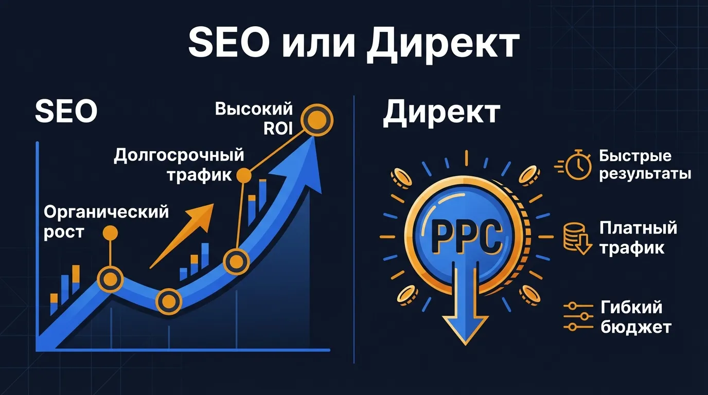 SEO или Яндекс.Директ: что выбрать бизнесу в 2026